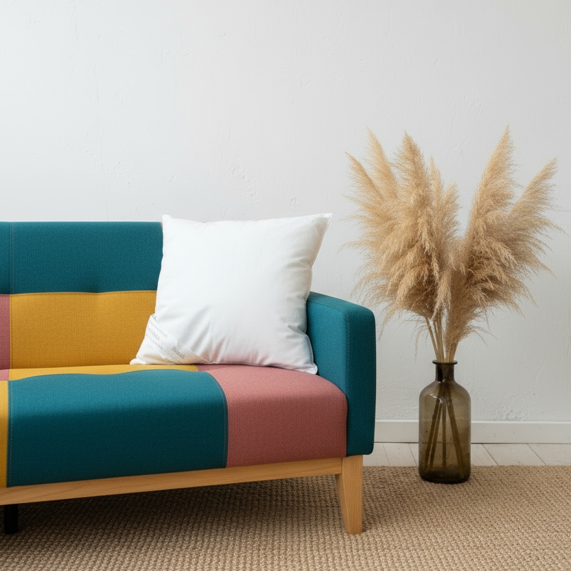 Dekokissen Innenkissen 40×40 cm – 170 g Daunen, 100 % Baumwollbezug