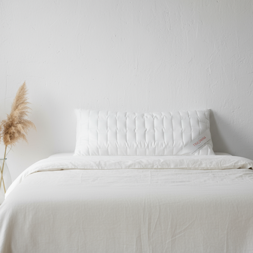 Kopfkissen 40x60 cm mit Steppung, Dinkel Füllung