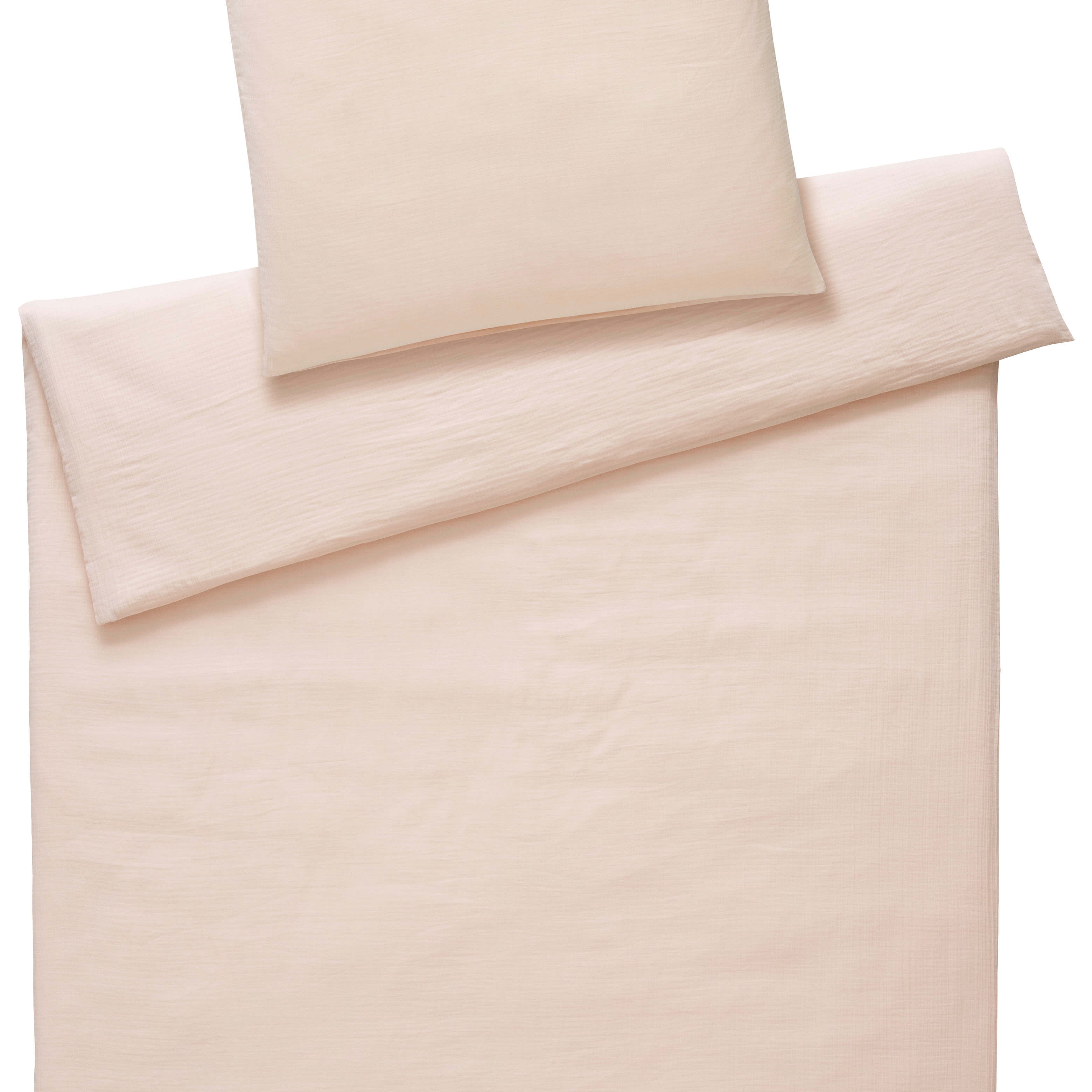 Musselin Bettwäsche Peach (hauch rosa) von Elegante, aus 100 % Baumwolle – weich, atmungsaktiv & pflegeleicht