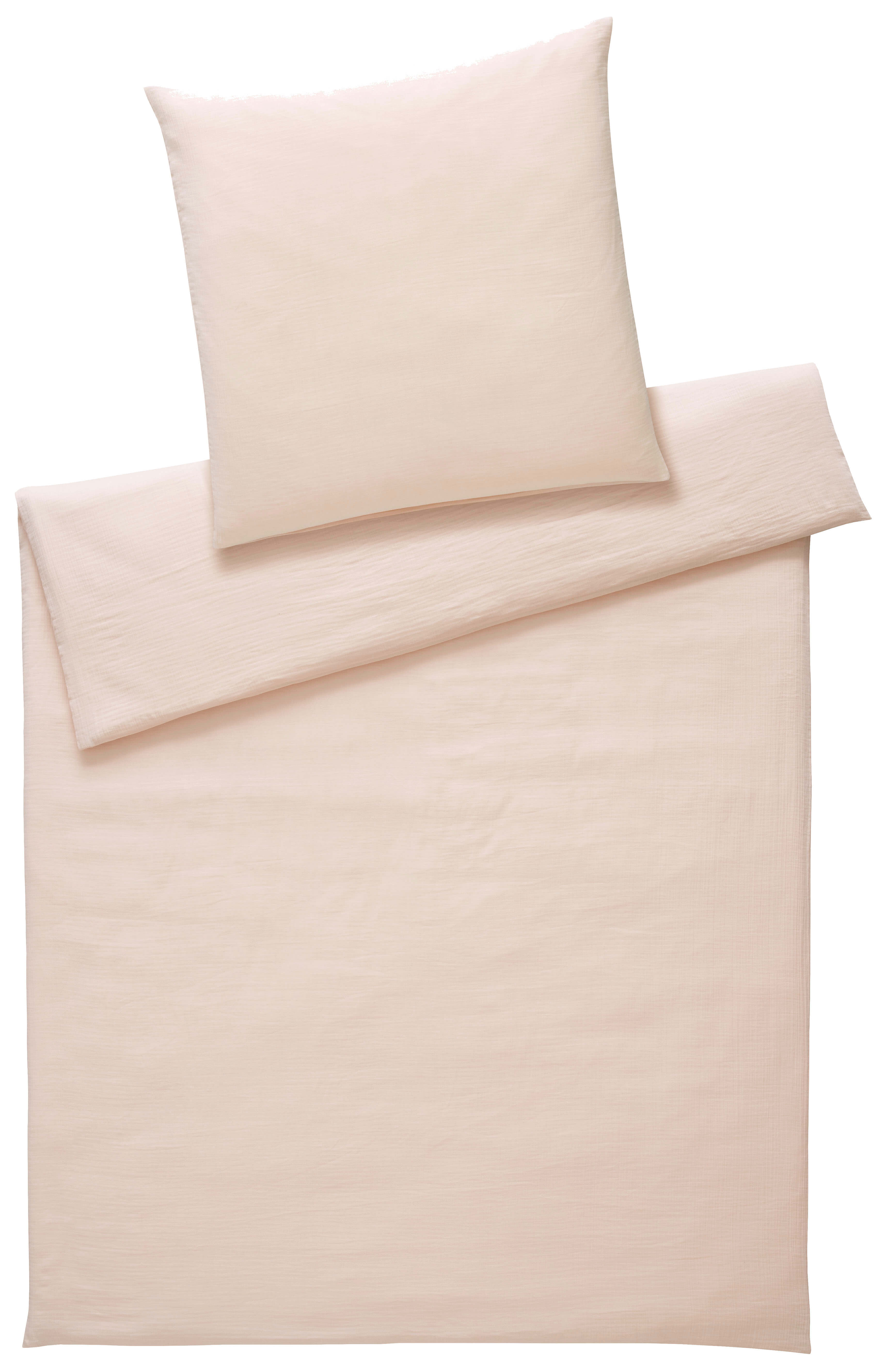 Musselin Bettwäsche Peach (hauch rosa) von Elegante, aus 100 % Baumwolle – weich, atmungsaktiv & pflegeleicht