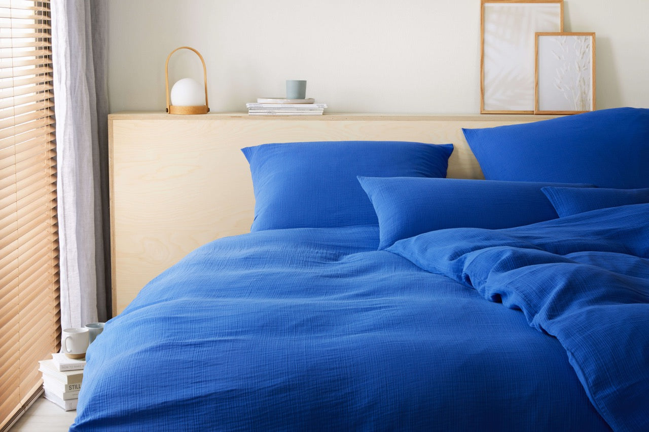 Musselin Bettwäsche ultramarine von elegante in 100 % Baumwolle.