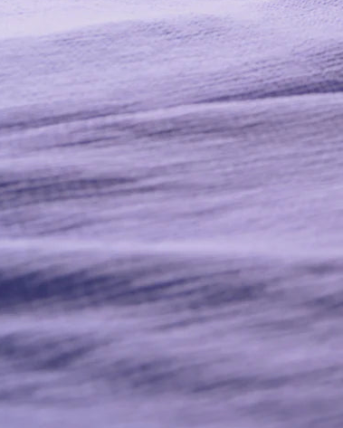 Musselin Bettwäsche 135x200 cm lavendel – Nahaufnahme Musselin Textur, 100% Bio Baumwolle