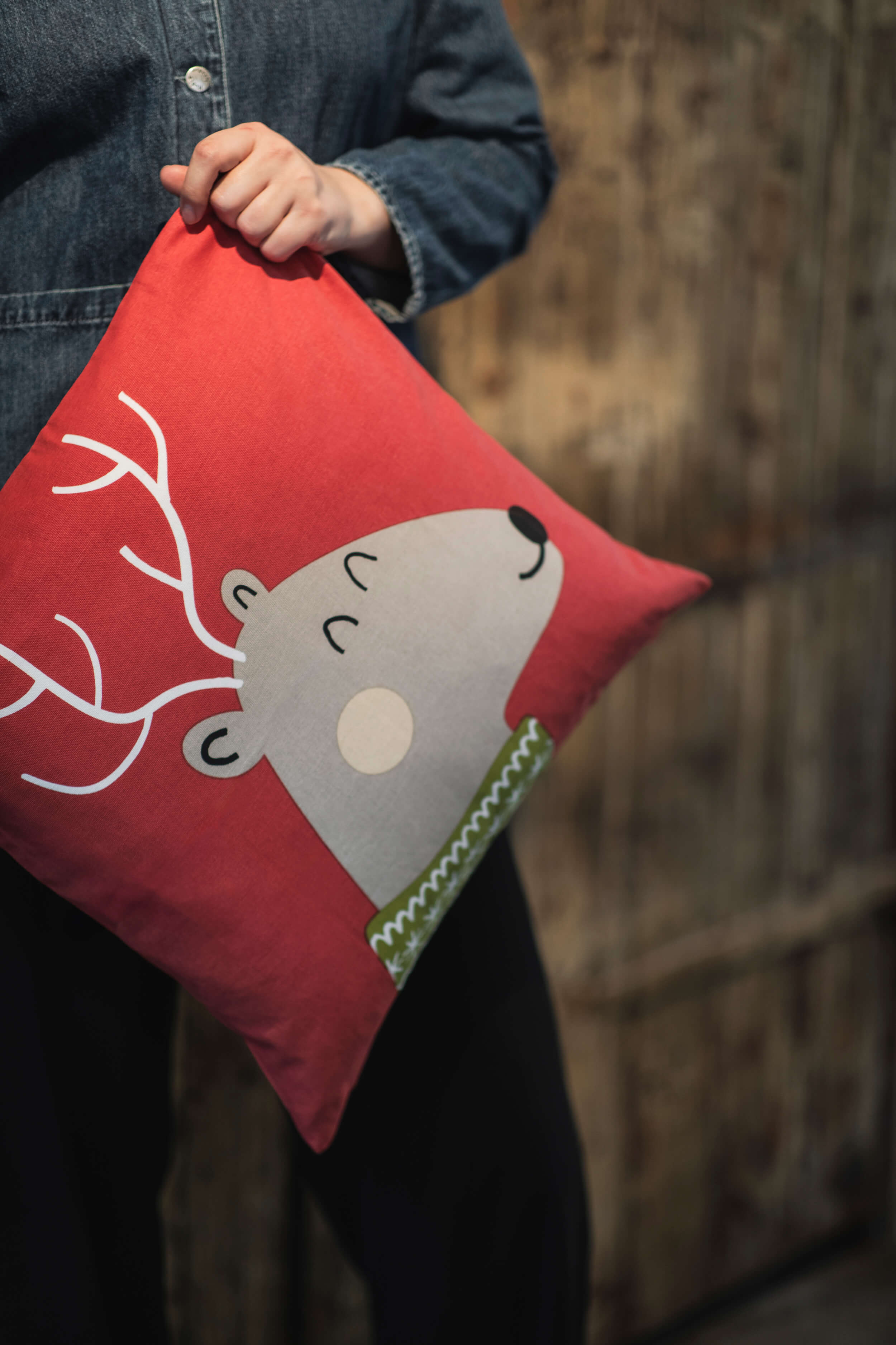 Rentier Kissenbezug Ralf von Spira im weihnachtlichen Motiv