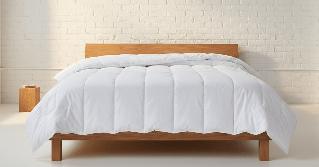 4 Jahreszeiten Bettdecke aus Bambus in 155 x 220 cm – atmungsaktiv und pflegeleicht. Von Traumina - Made in Germany