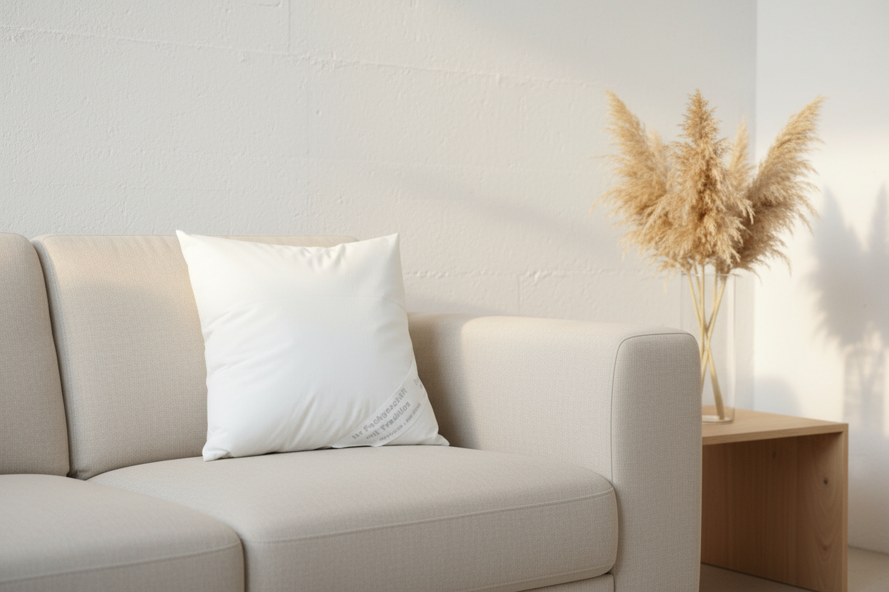 Sofakissen 35×40 cm – 80 g Daunenfüllung, 100 % Baumwolle Hülle