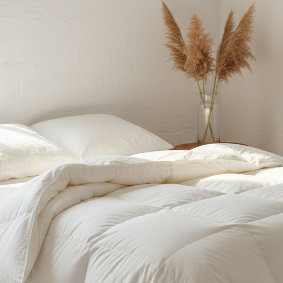 recyclte winter-daunendecke in 135x200, direkt vom hersteller