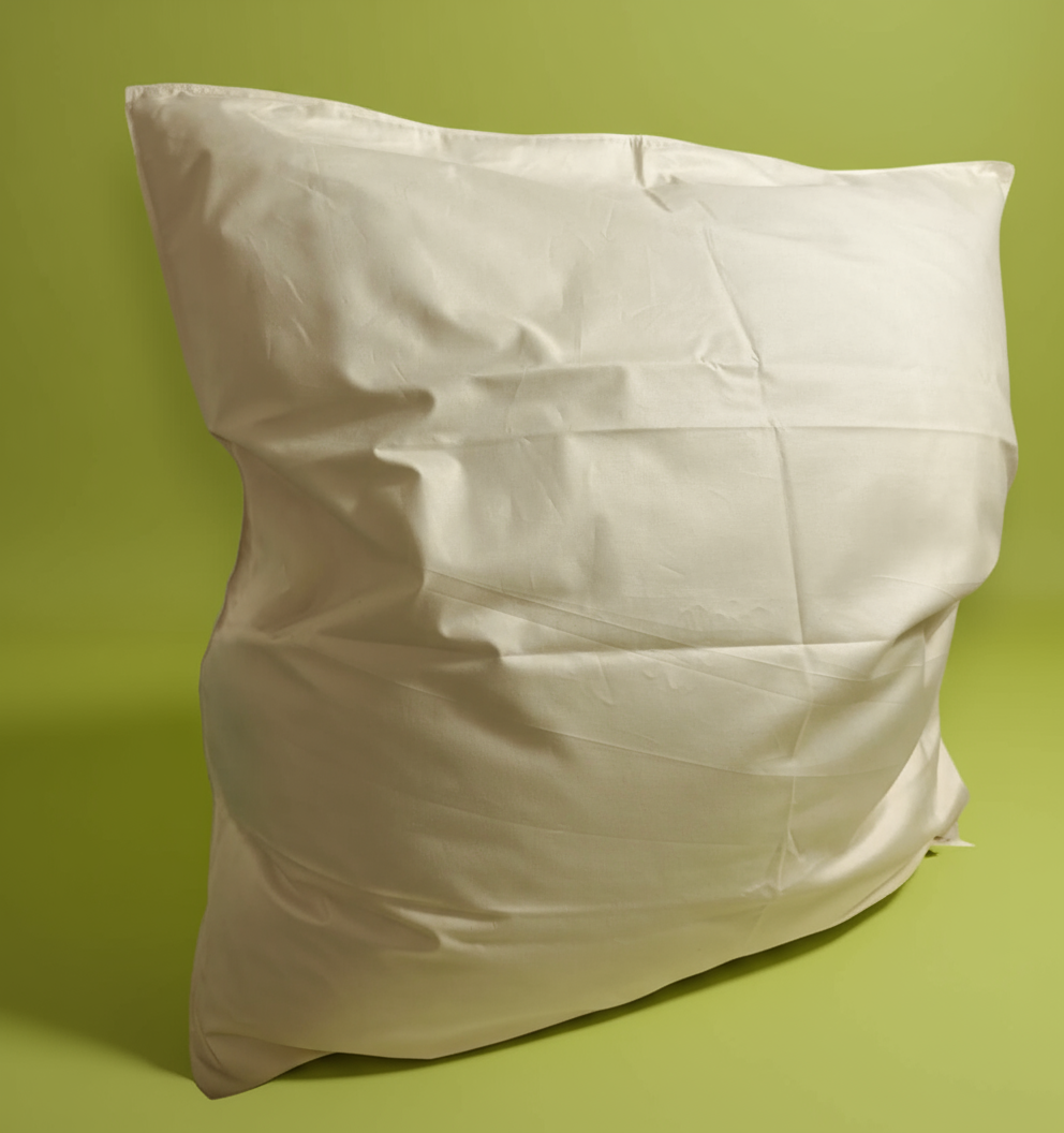 Daunenkissen 80x80 cm – 500 g Recycelte Daunen, 100 % Baumwollbezug