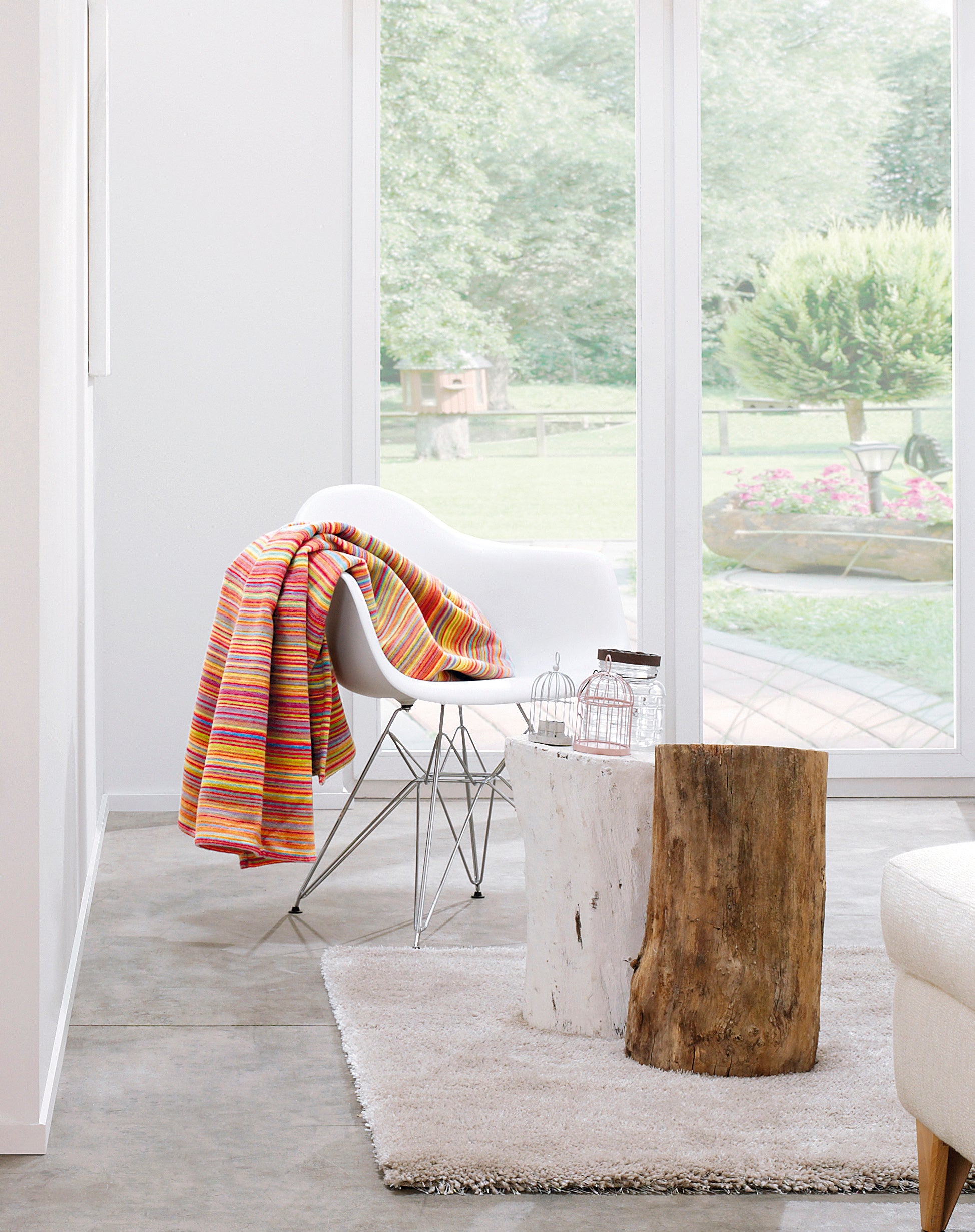 ibena wohndecke bunt gestreift