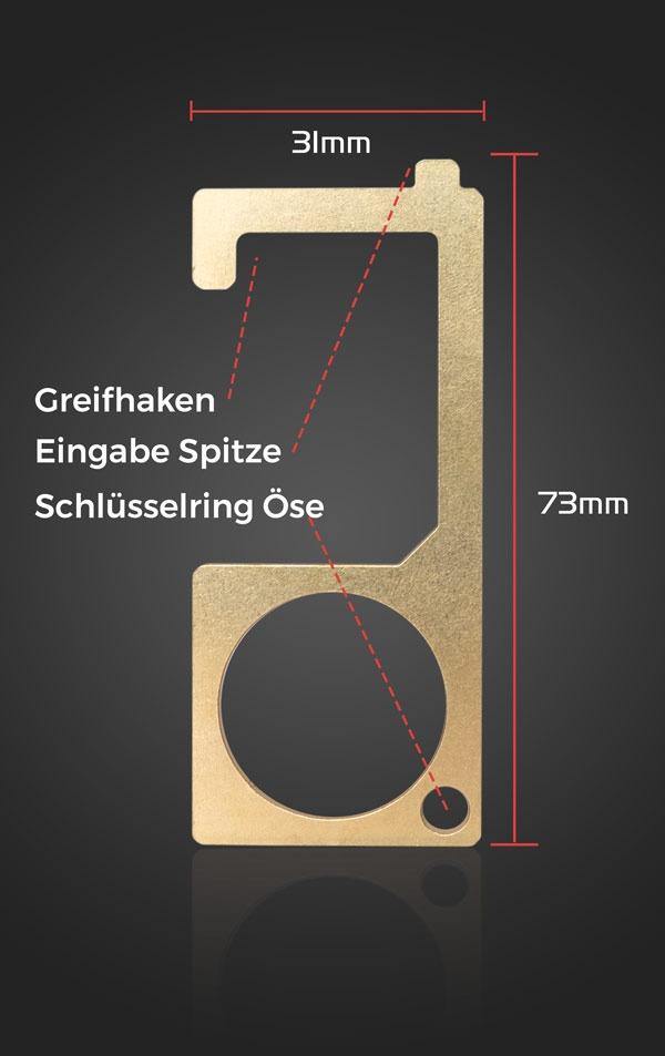 Healthkey und Türöffner aus Metall
