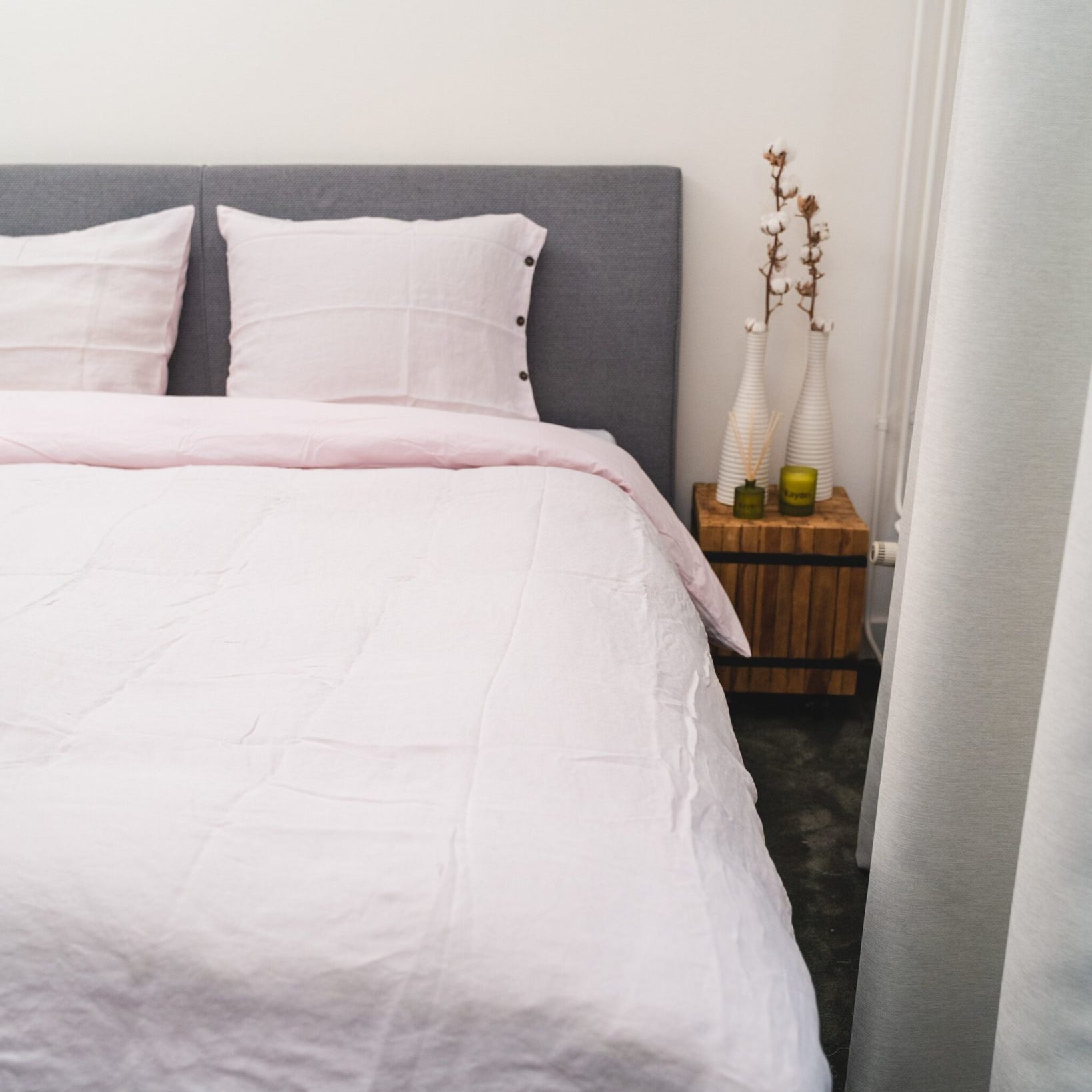 bettwaesche kayori Nikko leinen rosa 135cm*200cm