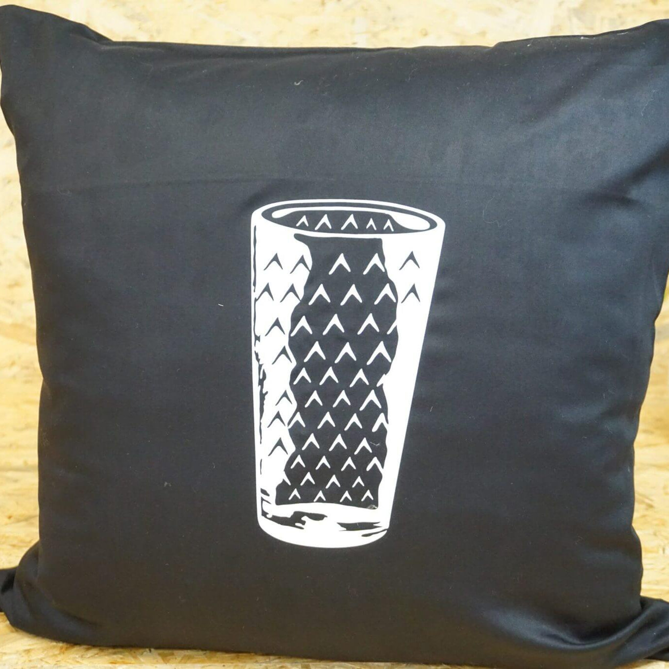 Kissenbezug schwarz Apfelwein Glass geripptes Groesse 50cm*50cm