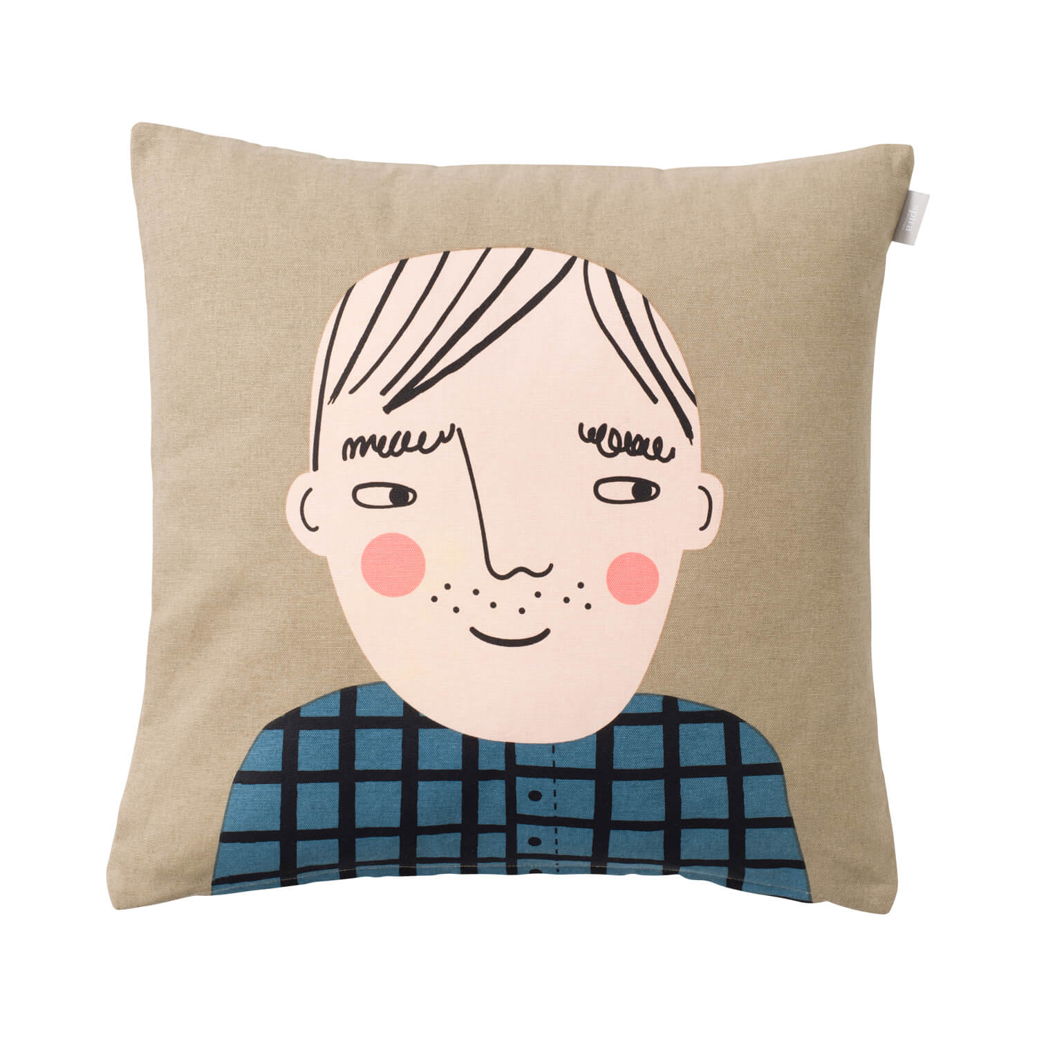 Skandinavisches Kissenbezug-Design 50x50 cm von Spira of Sweden, Modell David, Hintergrund hell