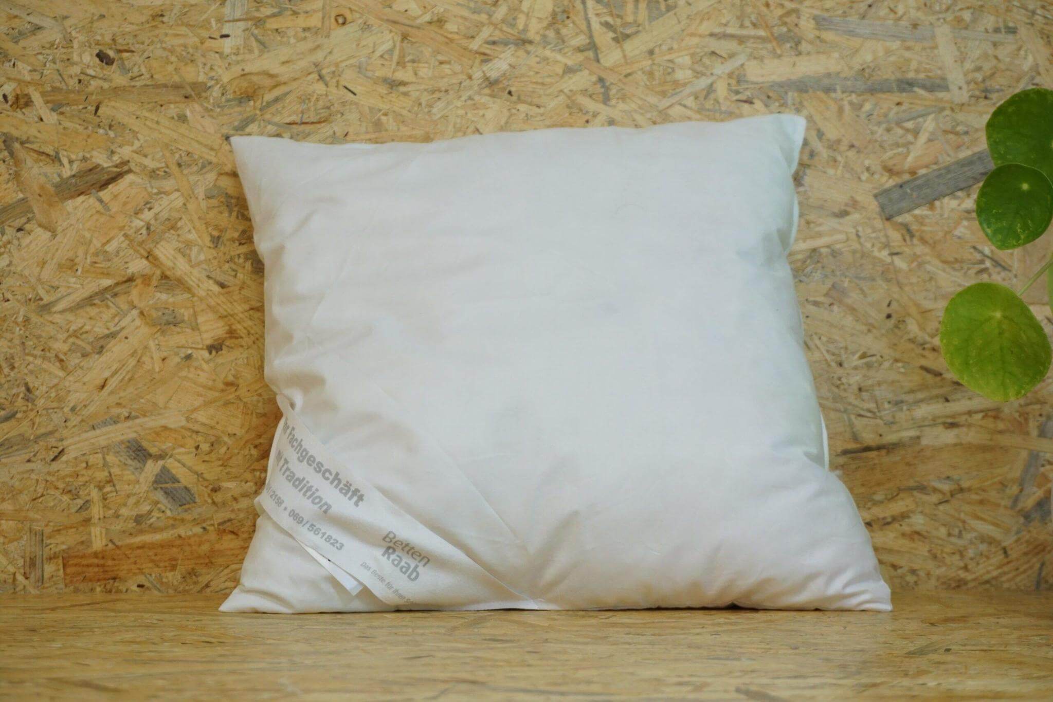 Kissen Inlett 40×40 cm – 40 % Federn, 60 % Daunen, 100 % Baumwollbezug