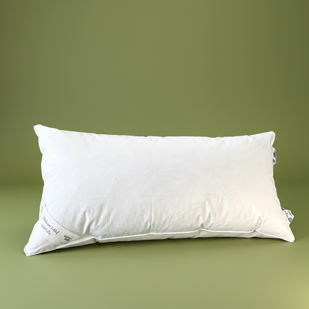 Halbdaunen Kopfkissen 40x80 cm 500 g, 100 % Baumwollbezug