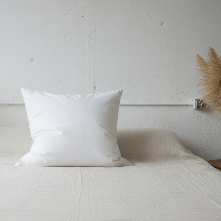 550 g Federn und Daunen Kopfkissen 80x80 cm, 100 % Baumwollbezug