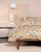 Bio Baumwollsatin Bettwäsche 135x200 Essenza Aurelina in Beige