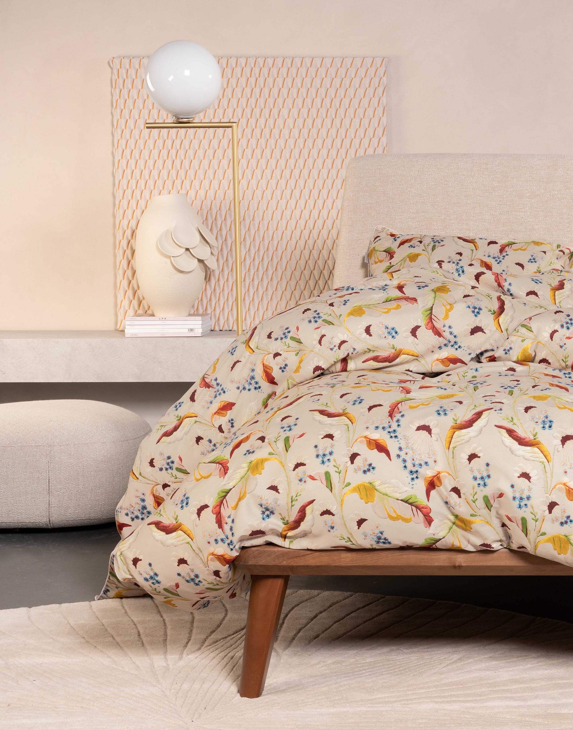 Bio Baumwollsatin Bettwäsche 135x200 Essenza Aurelina in Beige