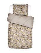 Florale Bio Bettwäsche in Beige mit Allover-Blumenmuster