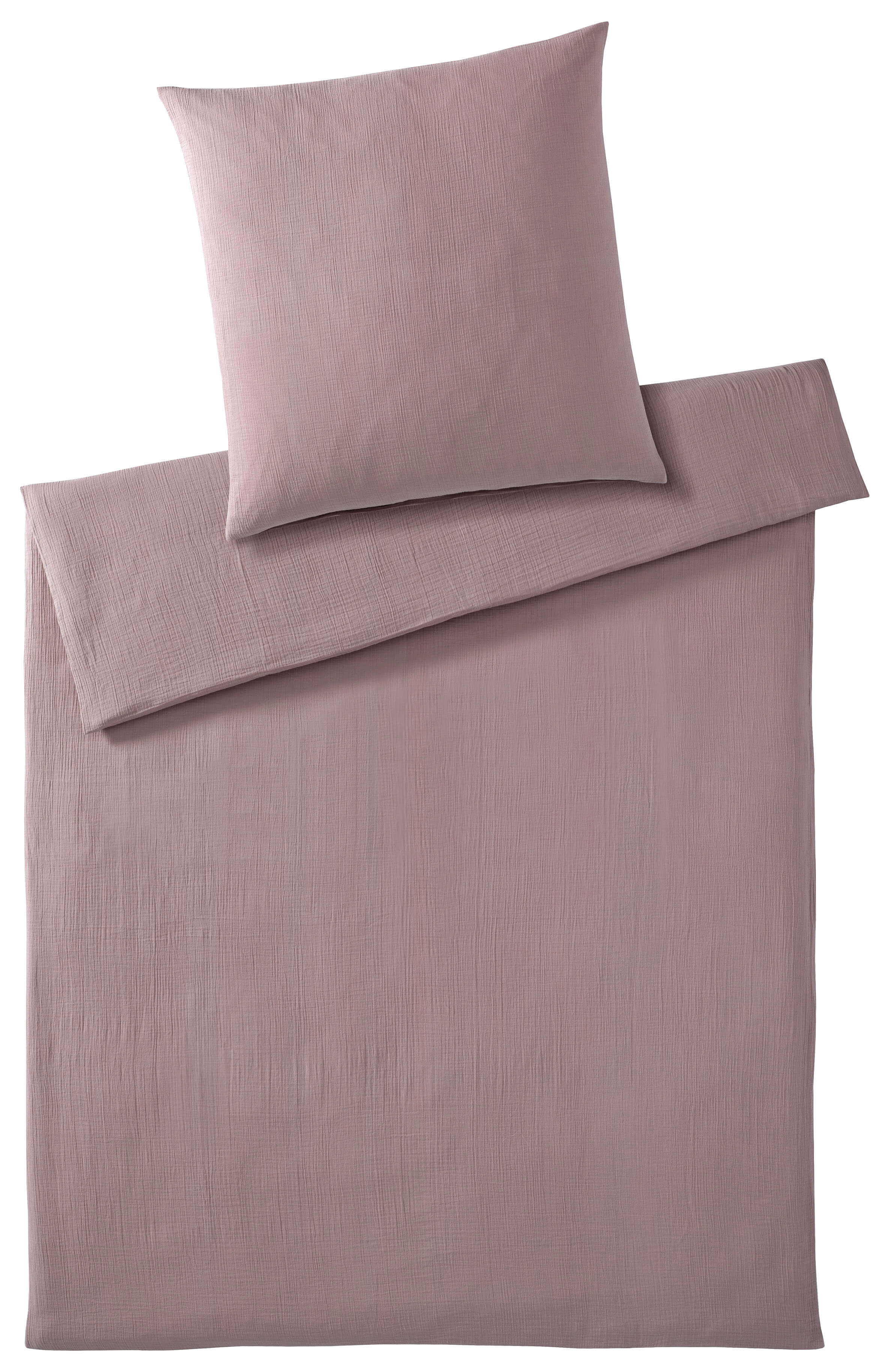 Musselin Bettwäsche Rosa  von Elegante, aus 100 % Baumwolle – weich, atmungsaktiv & pflegeleicht