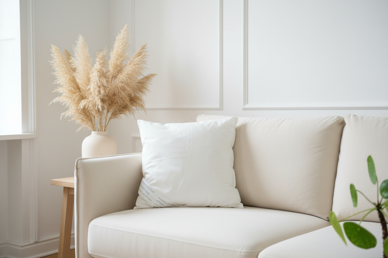 Sofakissen Inlett 40×40 cm – 100 g 90 % Daunen, 100 % Baumwollbezug