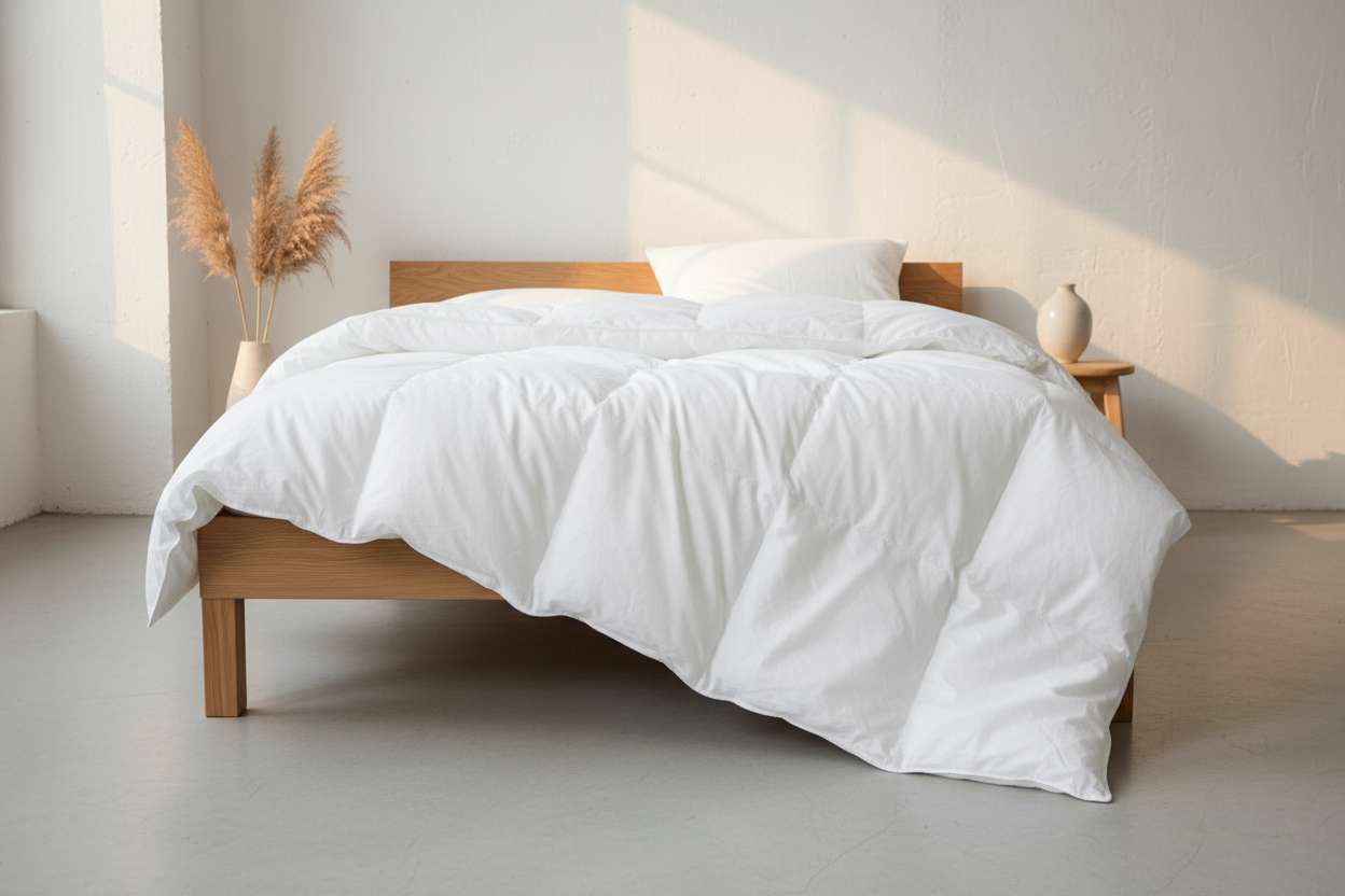 Daunen Winterdecke 135x200 cm mit Landdaunenfüllung. Gefertigt in Hessen. Direkt vom hersteller.