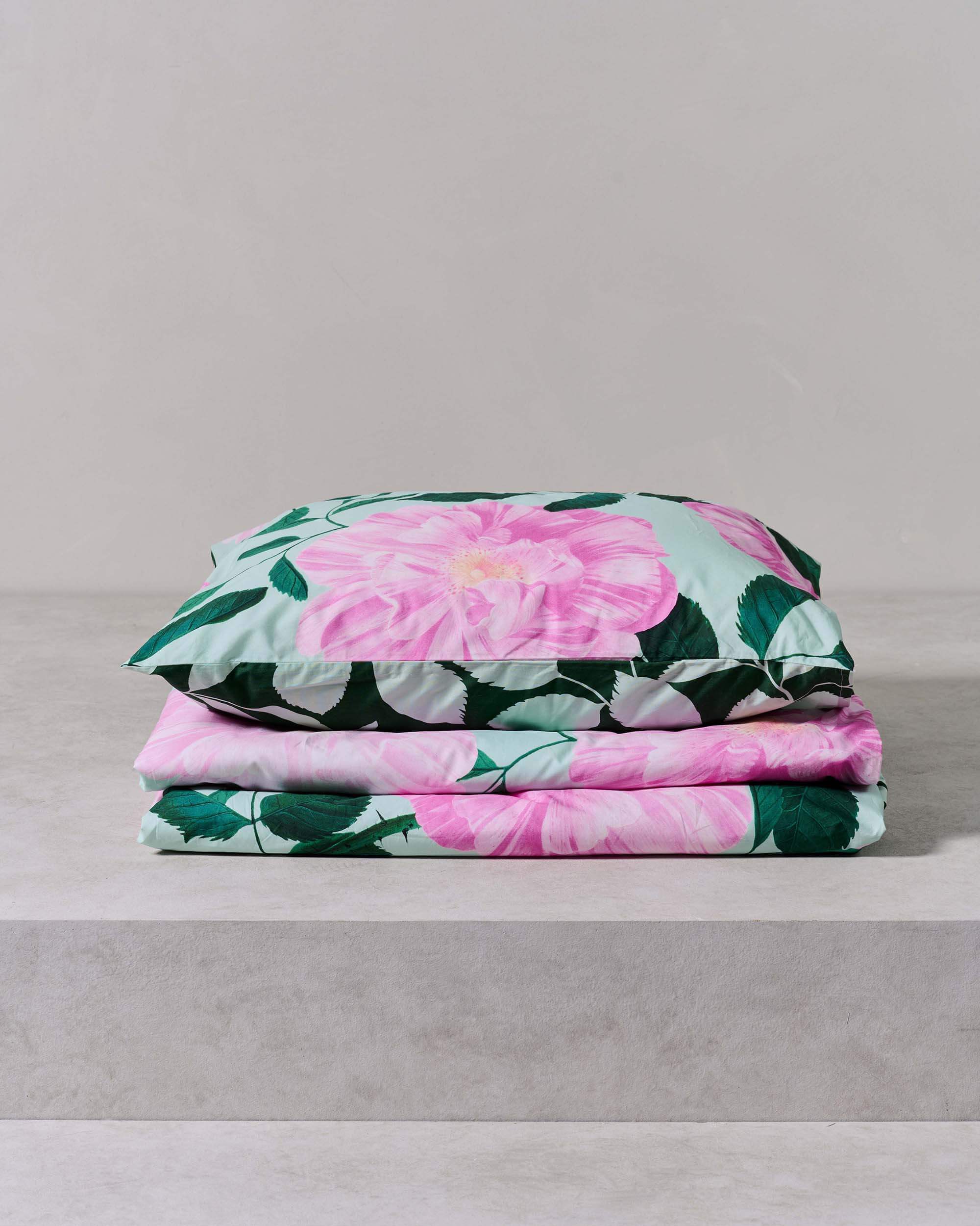 Blumen Bettwäsche aus 100 % Baumwolle 