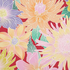 Florale Bio-Baumwollperkal Bettwäsche 135x200, rot, nahaufnahme vom Muster, pflegeleicht