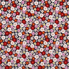 Bio-Baumwolle Bettwäsche 135x200 – Nahaufnahme Blumen Muster mit Schwarz, GOTS