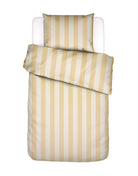 Essenza Minte Stripe Bettwäsche in Yellow Straw – Vanilla mit Streifenmuster