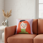 Kissenbezug, französischer Stil, Frau mit Beret, Astrid von Spira, 50x50 cm