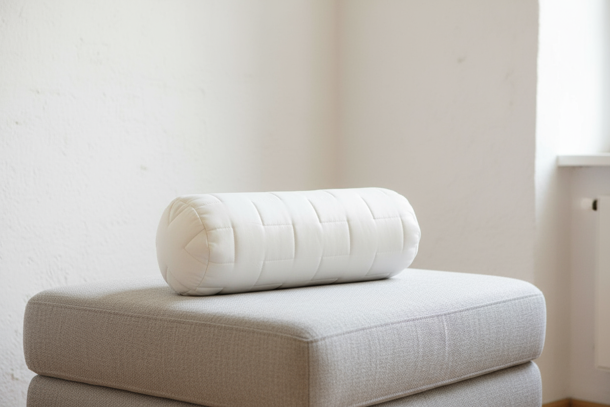 Nackenrolle 15 x 40 cm mit Reißverschluss, Faserbällchen zum rausnehmen, waschbar