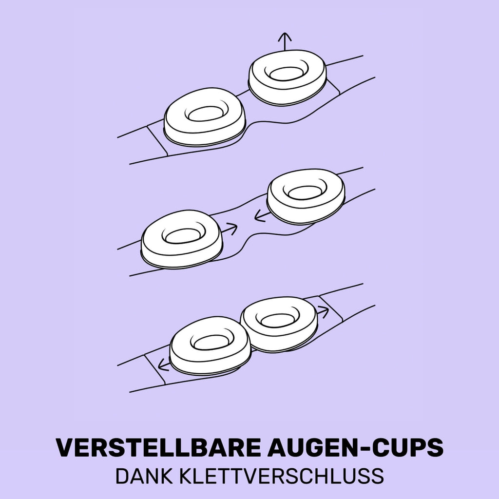 schlafmaske mit verstellbaren augen cups