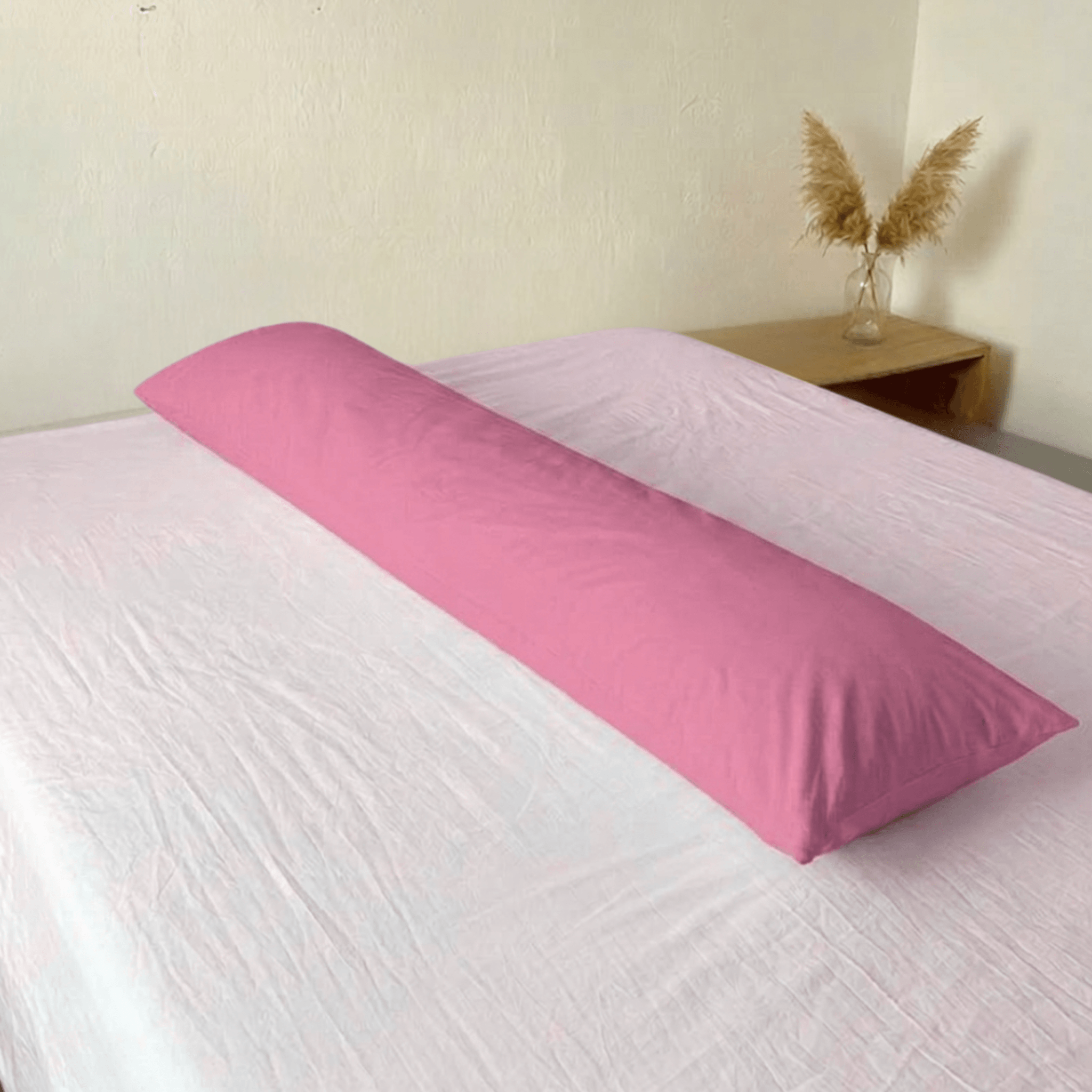 Seitenschläferkissen Bezug  160 x 35 cm in Pink, pflegeleicht