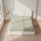 Jersey Spannbettlaken oder Bettlaken Graugrün