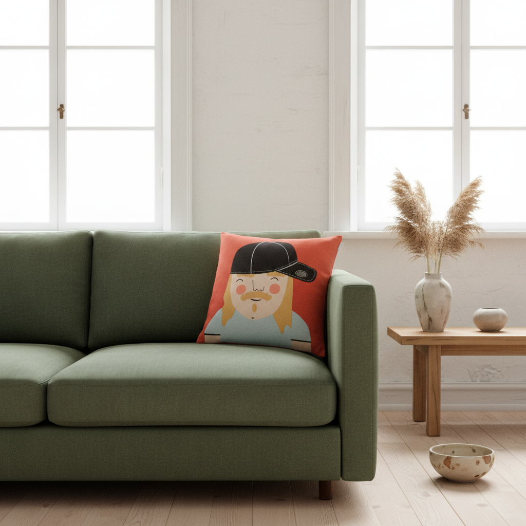 Spira of Sweden Kissenbezug Axel in rot mit Skater Typ, Reißverschluss, Größe 50x50