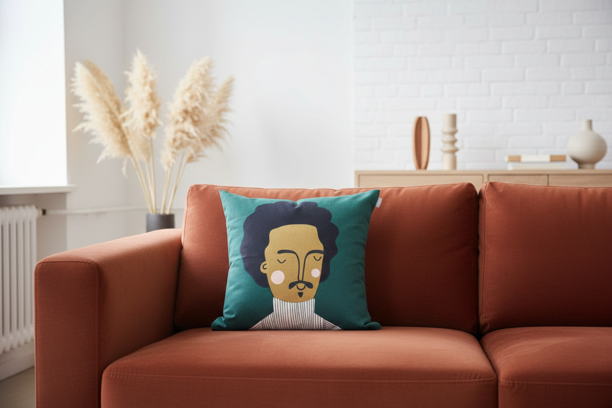 Spira Kissenbezug Jacob mit Bezug in Grün und Typ mit besonderem Flair, Größe 50x50