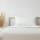 Waschbares Stepp-Kopfkissen 40x80 cm – mit Reißverschluss, Funktionsfaser, 100 % Baumwollbezug