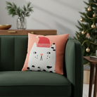 Spira of Sweden Kissenbezug mit Katze im weihnachtlichen Stil.